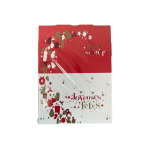 6 mini Christmas log boxes in red and white cardboard with "Happy Holidays" inscription