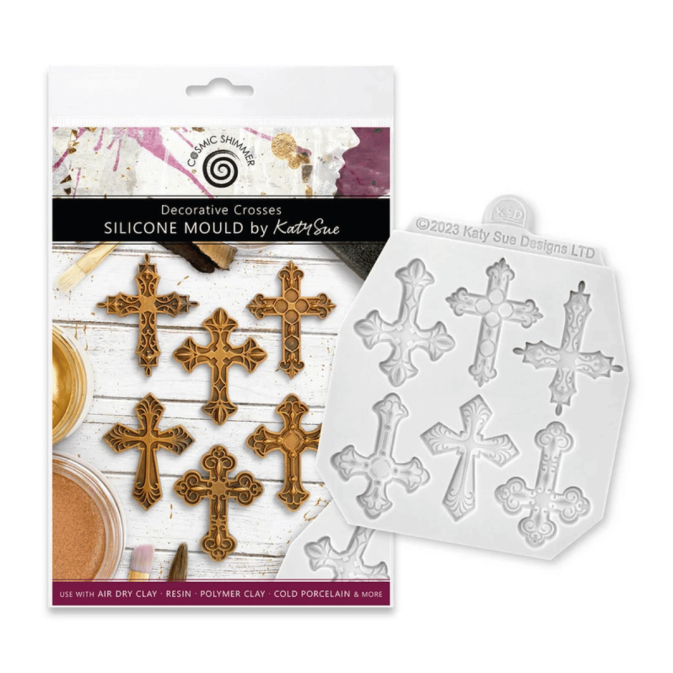 Katy Sue decorative cross sugar paste modeling mold