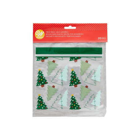 20 resealable zip-lock Christmas cookie bags