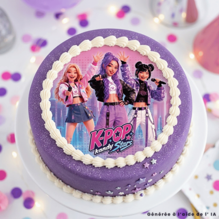 K-pop cake wafer disc - quick and easy decoration