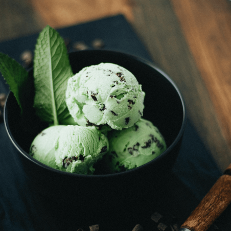 Chocolate mint ice cream with SARACINO flavoring paste