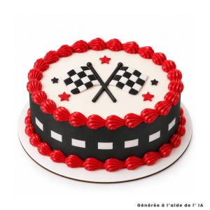 Road sugar cake outline - Cars cake
