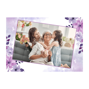 Edible photo Purple flower A4