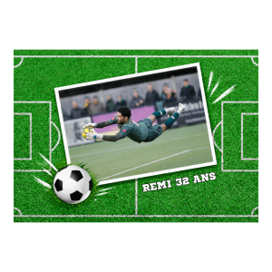 Sugar sheet Football field to personalize A4