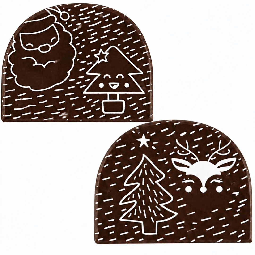 2 dark chocolate Christmas yule log tips