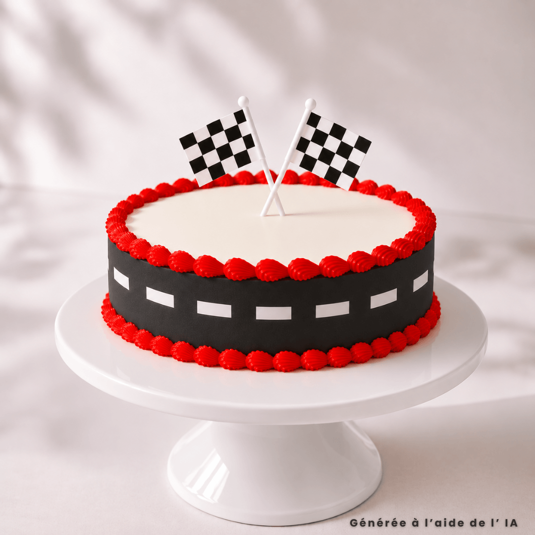 Road sugar cake outline - Cars cake
