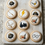 wizard-themed decorated shortbread cookies