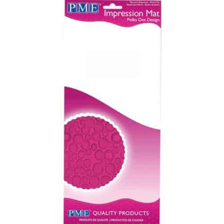 Carpet-imprint-sugar-paste-polka dots-PME