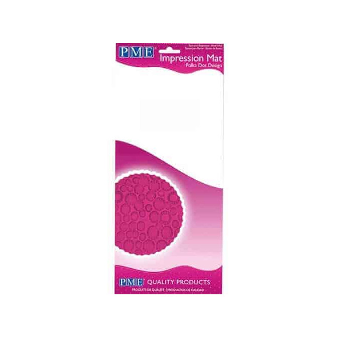 Carpet-imprint-sugar-paste-polka dots-PME