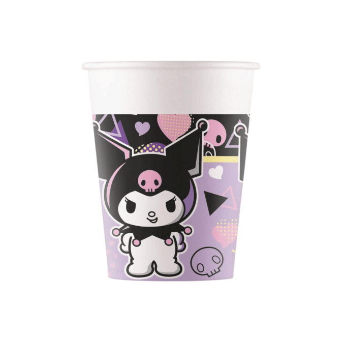 cardboard cups for Hello Kitty Kuromi birthday x8