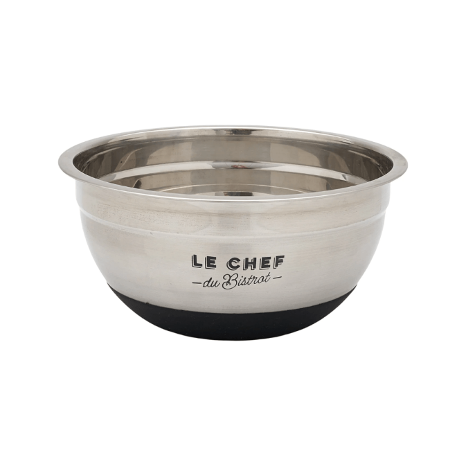 Non-slip stainless steel mixing bowl