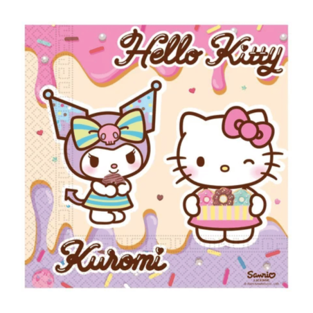20 Hello Kitty Kuromi paper napkins