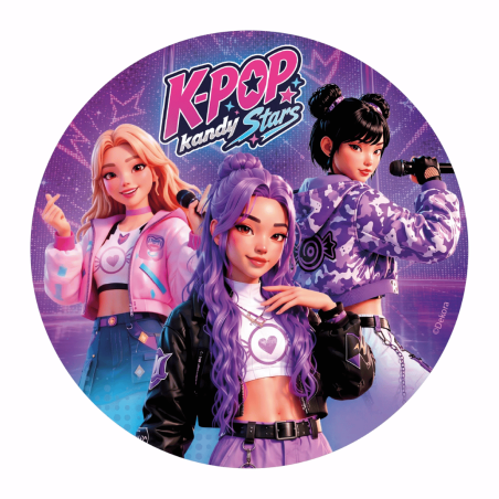 20cm Kandy Stars K-pop wafer disc - Dekora