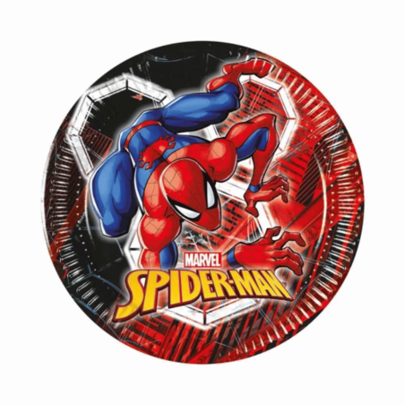 Spiderman birthday plates, 19.5 cm