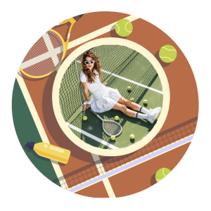 Edible photo tennis round 20 cm