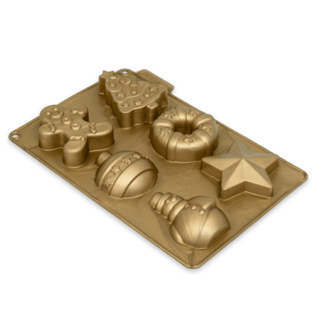 silicone mold for 6 festive Christmas cakes