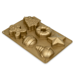 silicone mold for 6 festive Christmas cakes
