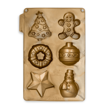 mold for 6 individual Christmas cakes cecoa paris