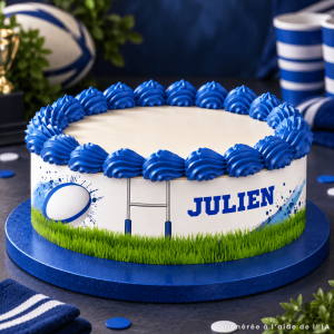 Rugby cake outline to personalize