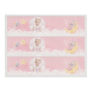 Customizable girl's baptism outline for cake