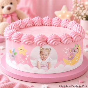 Customizable edible baby shower cake outlines