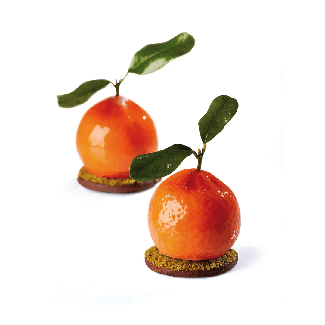 3D silicone mold for trompe l'oeil mandarin cake