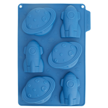 silicone mold for space-themed birthday cakes