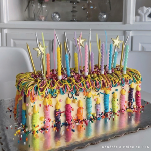 Multicolored twisted birthday candles x6