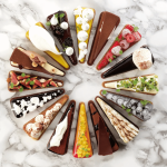 individual 3D desserts, slices of pie