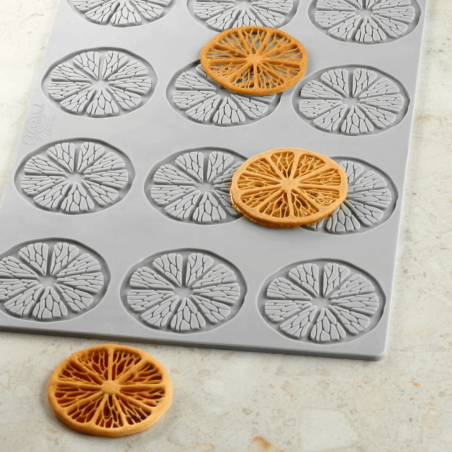 peacock citrus silicone mold italy - lemon washers