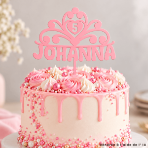 Princess crown cake topper to personalize
