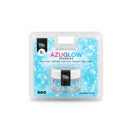 edible glitter azuglow sky blue