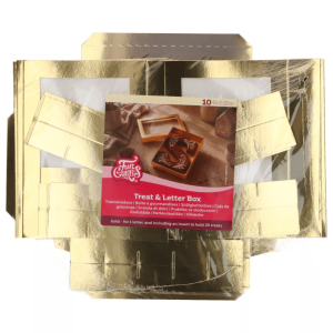 Funcakes gold chocolate packaging box - pack of 10