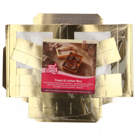 Funcakes gold chocolate packaging box - pack of 10