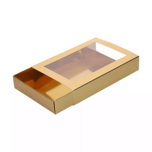 Gold packaging box for Funcakes chocolates and biscuits