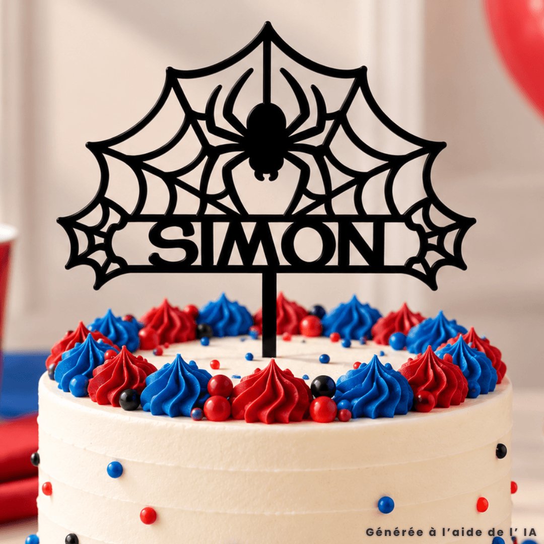 personalized spider-topper-cake-idea