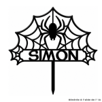 Customizable Spider Cake Topper - Black