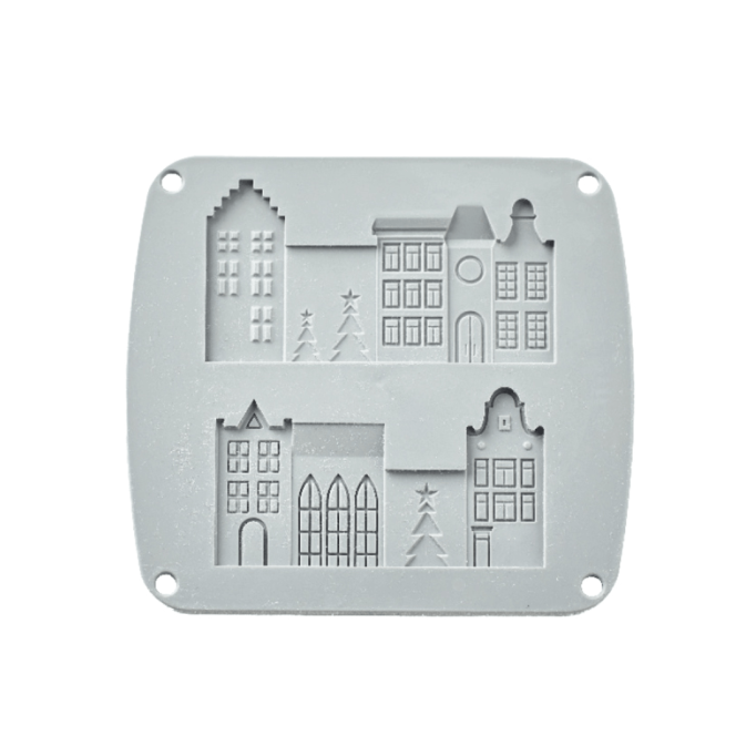 Christmas village silicone mold