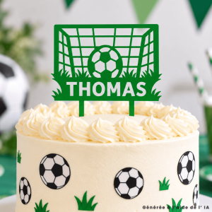 Cake Topper Football Cage to personalize | 24/48 hour delivery