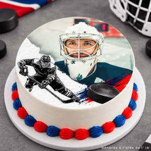 Edible photo Hockey round 20 cm