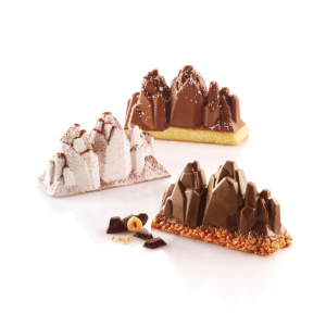 silicone mold mini logs dolomiti 120 from silikomart