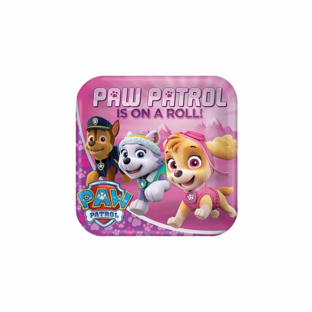 8-plates-Paw Patrol-girl