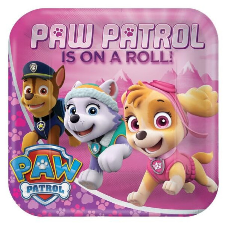 8-plates-Paw Patrol-girl