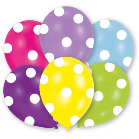 6-Multicolored-latex-balloons-with-polka dots