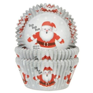 50 Santa-themed cupcake cases - 5 cm