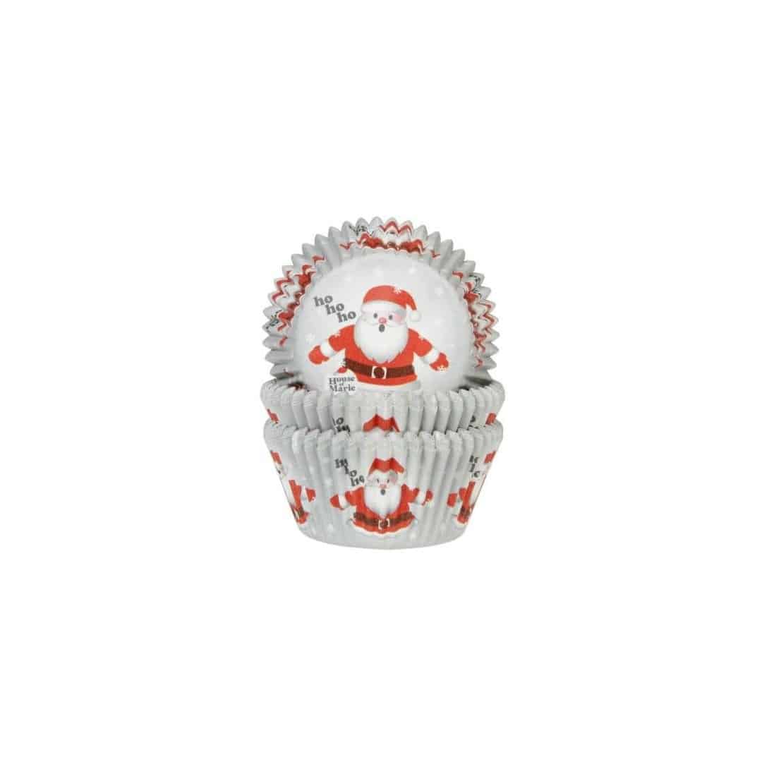 50 Santa-themed cupcake cases - 5 cm