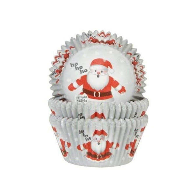 50 Santa-themed cupcake cases - 5 cm