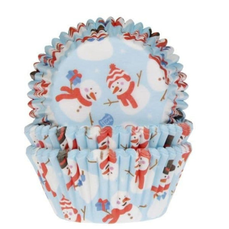 50-snowman-cupcake-cases