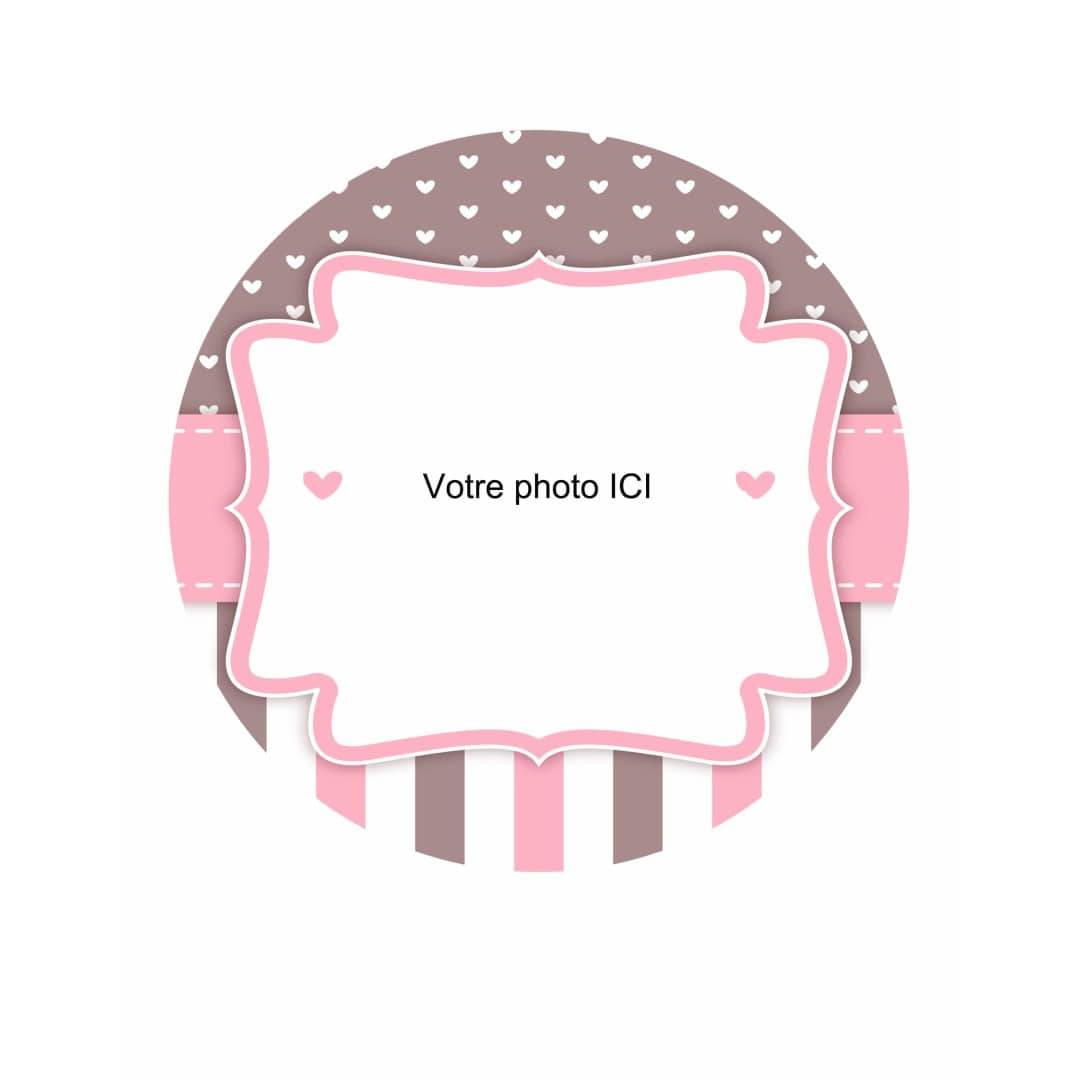 Edible photo Lovely round 20 cm customizable