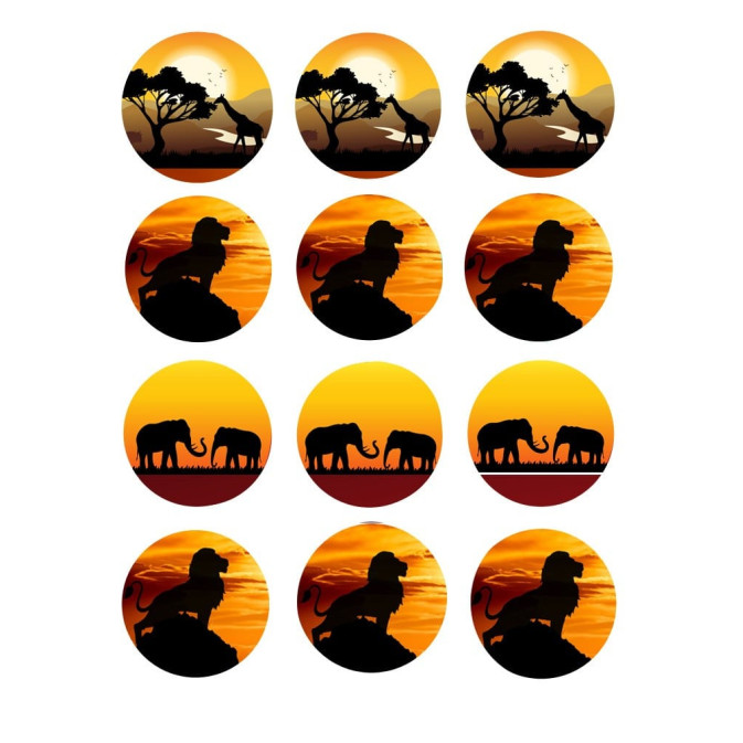12-lion-cupcake-discs